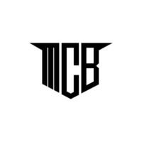 MCB letter logo design with white background in illustrator, logo modern alphabet font overlap style, calligraphy designs for logo, Poster, Invitation, etc. vector