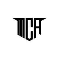 MCA letter logo design with white background in illustrator, logo modern alphabet font overlap style, calligraphy designs for logo, Poster, Invitation, etc. vector