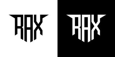RAX letter logo design with white background in illustrator, logo modern alphabet font overlap style, calligraphy designs for logo, Poster, Invitation, etc. vector