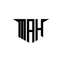 MAH letter logo design with white background in illustrator, logo modern alphabet font overlap style, calligraphy designs for logo, Poster, Invitation, etc. vector