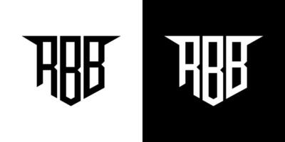 RBB letter logo design with white background in illustrator, logo modern alphabet font overlap style, calligraphy designs for logo, Poster, Invitation, etc. vector