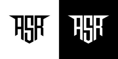 ASR letter logo design with white background in illustrator, logo modern alphabet font overlap style, calligraphy designs for logo, Poster, Invitation, etc. vector