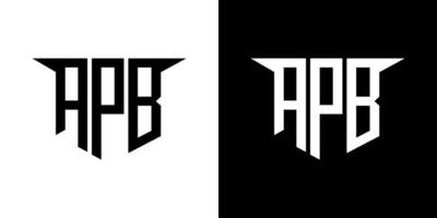 APB letter logo design with white background in illustrator, logo modern alphabet font overlap style, calligraphy designs for logo, Poster, Invitation, etc. vector