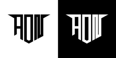 AON letter logo design with white background in illustrator, logo modern alphabet font overlap style, calligraphy designs for logo, Poster, Invitation, etc. vector