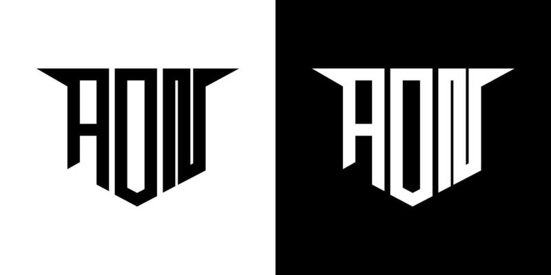 AON letter logo design with white background in illustrator, logo modern alphabet font overlap style, calligraphy designs for logo, Poster, Invitation, etc.