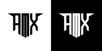 AMX letter logo design with white background in illustrator, logo modern alphabet font overlap style, calligraphy designs for logo, Poster, Invitation, etc. vector