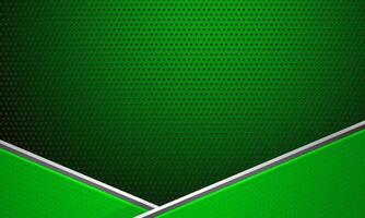 Abstract Green Background with Dotted Pattern and Diagonal Lines with metallic line and copy space vector