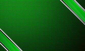 Green abstract background with metallic line and copy space vector