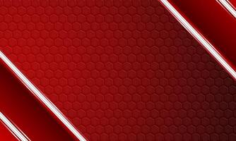 Abstract Red and White Geometric Background with Hexagonal Pattern, Red perforated metallic background with holes vector