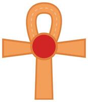 Flat icon of ankh ancient isolated on white background. vector