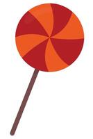 Halloween lollipop candy icon isolated on white background. vector