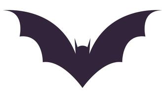 Flat icon of bat silhouette isolated on white background. vector