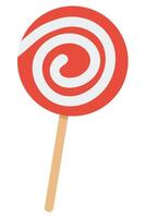 Lollipop candy flat design isolated on white background. vector