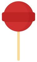 Flat icon of lollipop on stick isolated on white background. vector