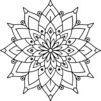 a minimalistic mandala using simple zentangle patterns like lines, waves, and dots the design vector