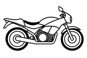 a modern motorcycle image in silhouette illustration on white back ground, vector
