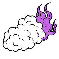 purple dense smokeviolet smoke screen file, illustration line art vector