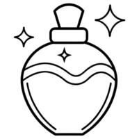 a drawing of a simple cute cosmetics dreamlight, illustration line art vector
