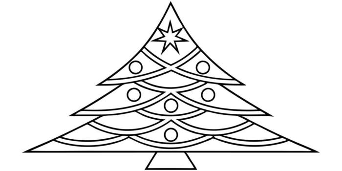 a design of a modern and stylized christmas tree, intended for laser cutting the design should be vector