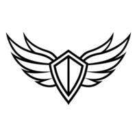 blackwing studios inc the logo should embody a masculine and elegant style, using matte black vector