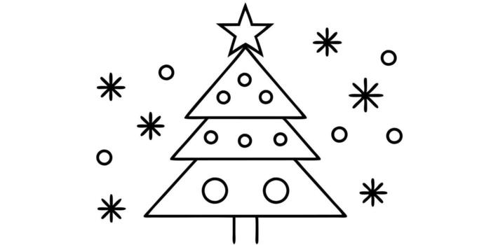 a design of a modern and stylized christmas tree, intended for laser cutting the design should be vector