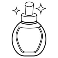 a drawing of a simple cute cosmetics luster, illustration line art vector