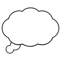 think talk speech bubbles, illustration line art vector