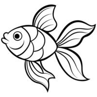 gold fish, print, , large ornament, black and white, grafika, etherial sticker print, simply vector