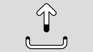 Download and upload icon footage buttons. White download or upload icon. Files download and upload icons symbol in line and flat style on white background. Download icon files video
