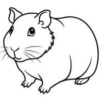 guinea pig, illustration line art vector