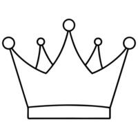 a simple crown silhouette with withe background, illustration line art vector