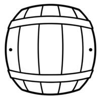 a barrel of wood design image, illustration line art vector