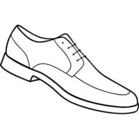 a business shoe, illustration line art vector