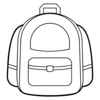 backpack, illustration line art vector