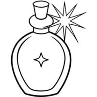 a drawing of a simple cute glow cosmetics twinkle, illustration line art vector