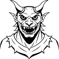 demon of evil, the essence of horror and nightmare darkness, black dark essence silhouette vector
