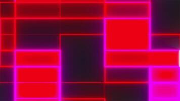 Abstract blocks of neon lines video