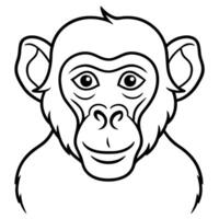 animals apes sublimation withe white background, illustration line art vector