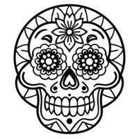 showcase the craftsmanship of sugar skull artists, with an emphasis on detailed decorations, vector
