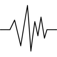 the pulse line, illustration line art vector