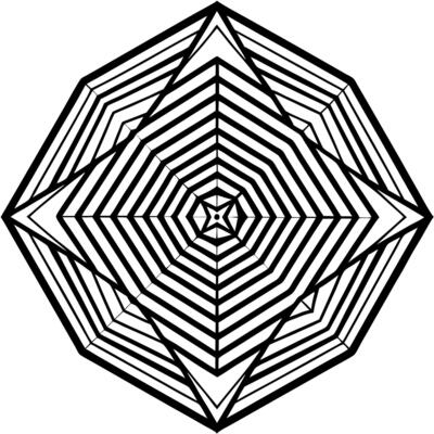 geometric illusion, illustration line art