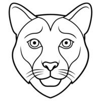 simplistic animal face outlines, illustration line art vector