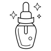 a drawing of a simple cute cosmetics ultraglow, illustration line art vector