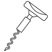 a corkscrew silhouette black and white background is clear white different, vector