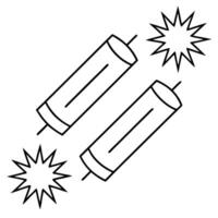 simple diwali crackers patterns, illustration line art vector
