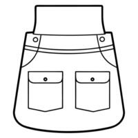 a stylish and functional waist apron, designed for culinary use it includes clean lines, durable vector