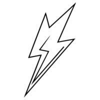 a drawing of a simple cute glow cosmetics lightning, illustration line art vector