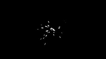 Bursting White Particles on a Black Background. Particles Explosion Effect. 4K video