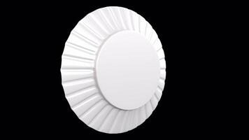 Plate 3D Rotating on a Transparent Background. Seamless Loop. Kitchen Items. 4K video