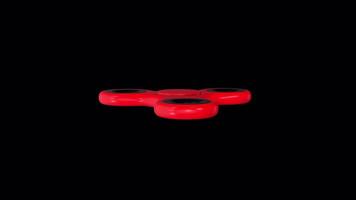 Fidget Spinner Rotating on a Transparent Background. Seamless Loop. 3D Spinner. 4K video
